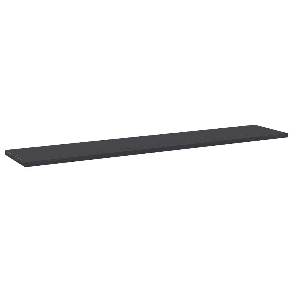 Ripiani per Libreria 8pz Grigi 100x20x1,5cm Legno Multistrato 805383