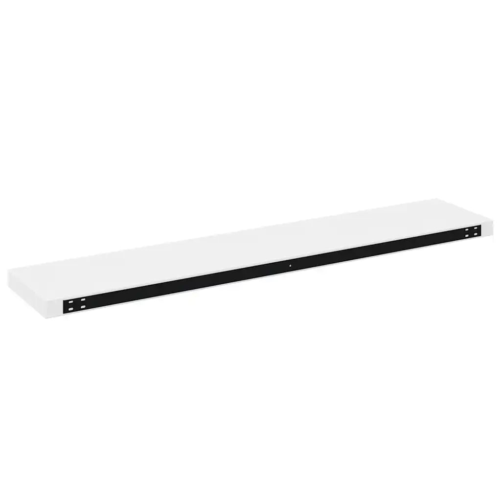 Scaffali a Parete 2 pz Bianco Lucido 120x23,5x3,8 cm in MDF cod mxl 33568