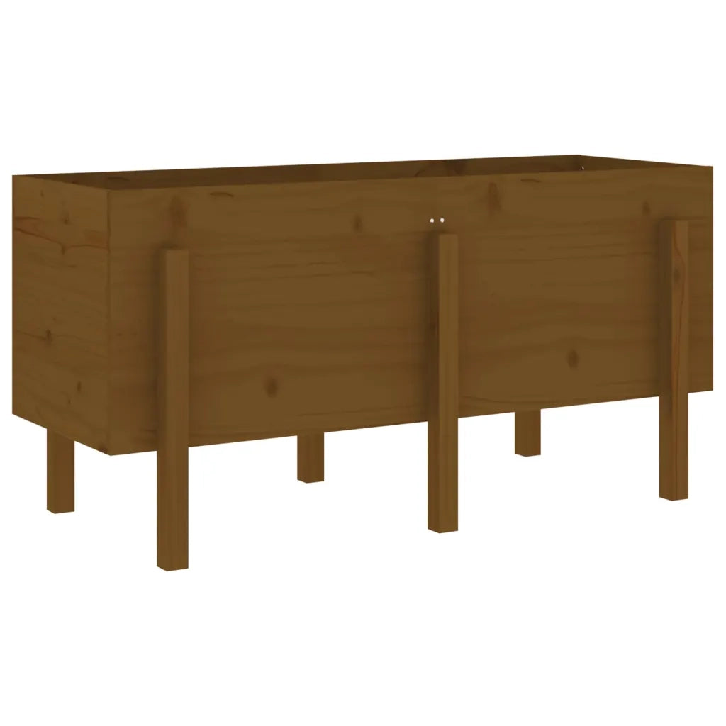 Fioriera Rialzata da Giardino Ambra 121x50x57 cm Massello Pino 825229