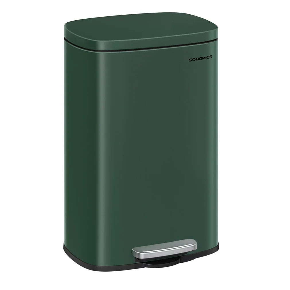 Pattumiera a pedale da 50 litri con secchio interno in plastica coperchio a chiusura ammortizzata antiodore verde 12_0007190
