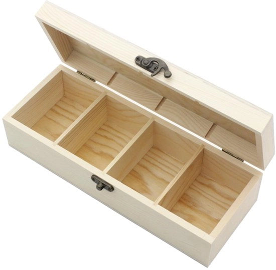 Cassa per carte in legno - A8 - Cassa per carte con coperchio - Dimensioni 25x9,5x6,5 cm - Peso 230 gram