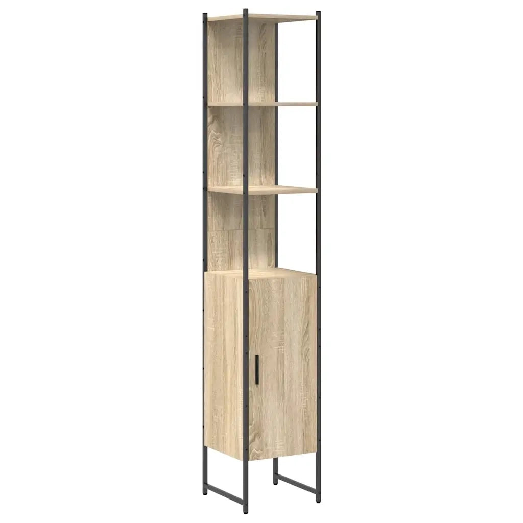 Set di mobili per il bagno con lo scaffale 3 pcs Rovere Sonoma