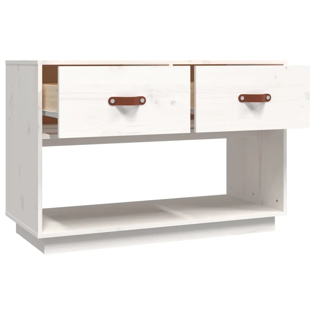 Mobile Porta TV-Mobile per TV-Credenza TV Bianco 90x40x60 cm in Legno Massello di Pino