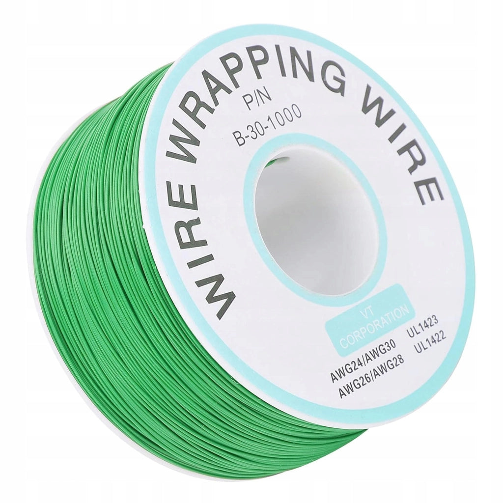Cavo Kynar AWG 0.25mm Verde 200m – Alta Qualità e Durata | Ø 0,25 mm, Isolamento Ø 0,60 mm