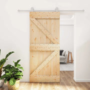 Porta scorrevole Naturale e Bianco 90 x 210 cm 3445024