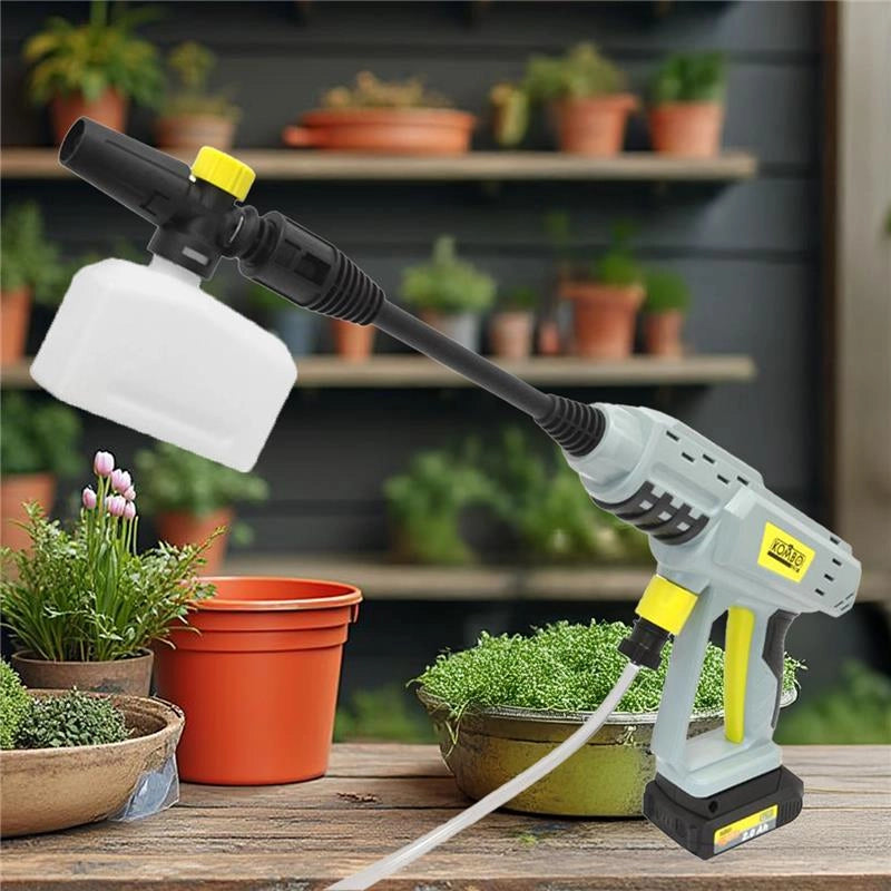 PISTOLA IDROPULITRICE A BATTERIA PRO 20V - 230HZ BATTERIA 2.0 AH, CARICABATTERIE ULTRARAPIDO 2.4A MODALITÀ BOOST