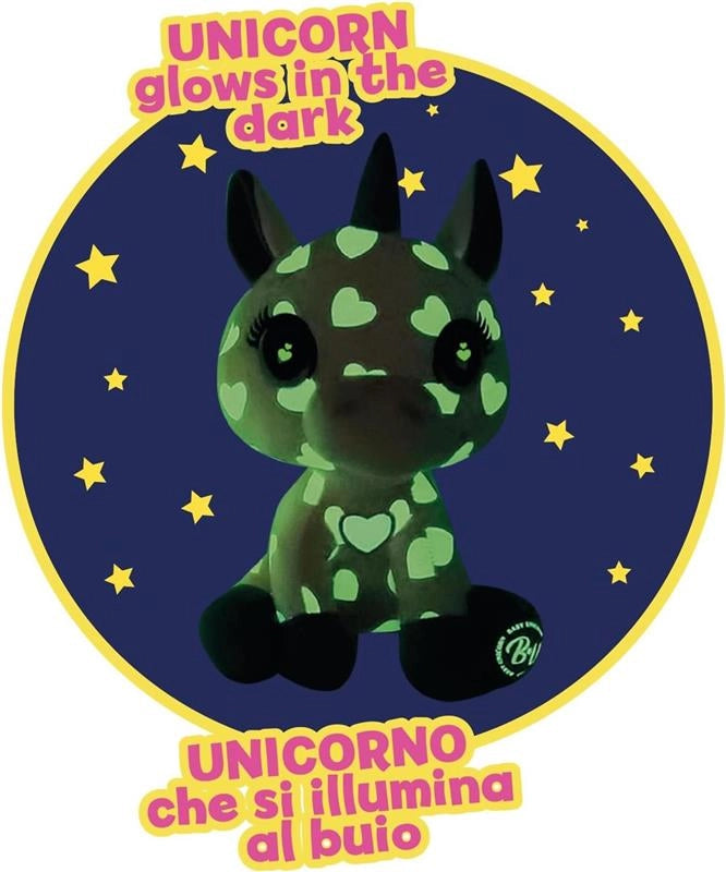 BABY UNICORN - CUCCIOLI UNICORNO PELUCHE CM 40 
GLOW IN THE DARK