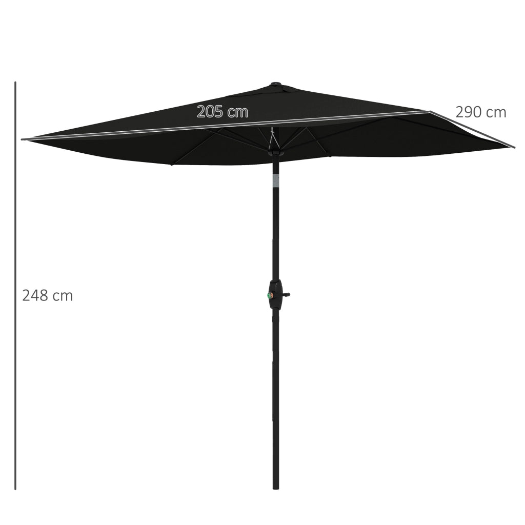 Tendalino rettangolare 2x3m inclinabile ¨C zephmum ¨C nero