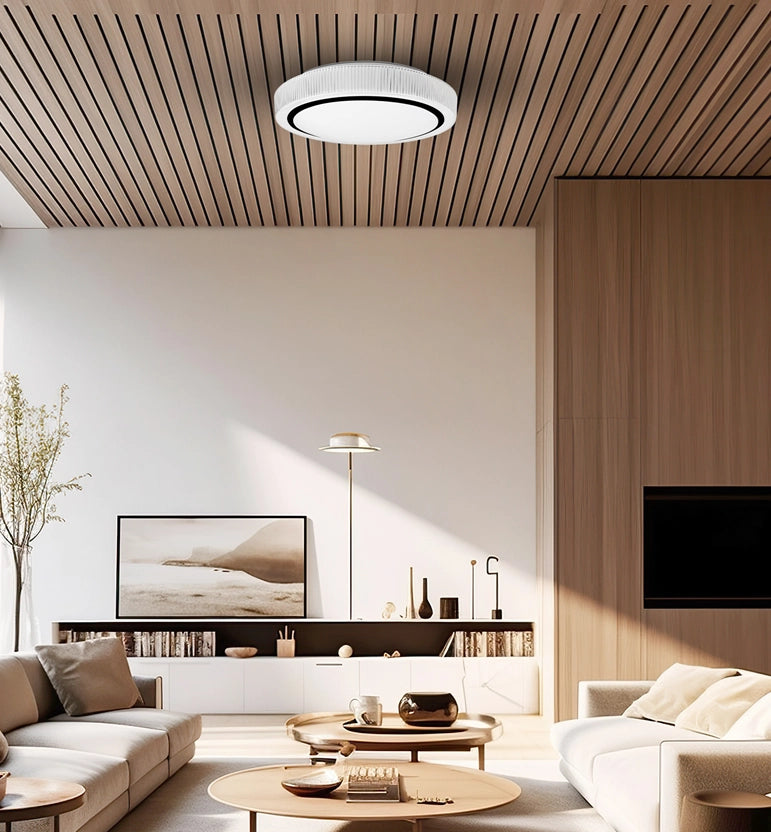 Plafoniera LED Miri 34W 49cm bianco/nero 4000K Milagro