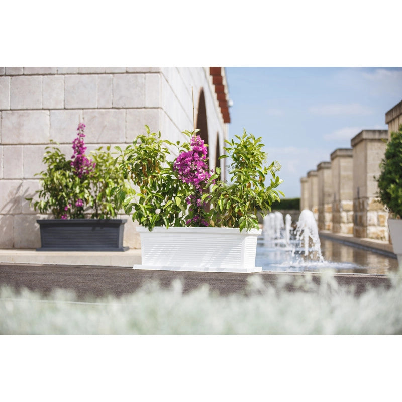 Vaso Fioriera decorativa classica tradizionale 80x40 H34 in polimero resistente terracotta per piante per giardini e terrazze - Made in Italy