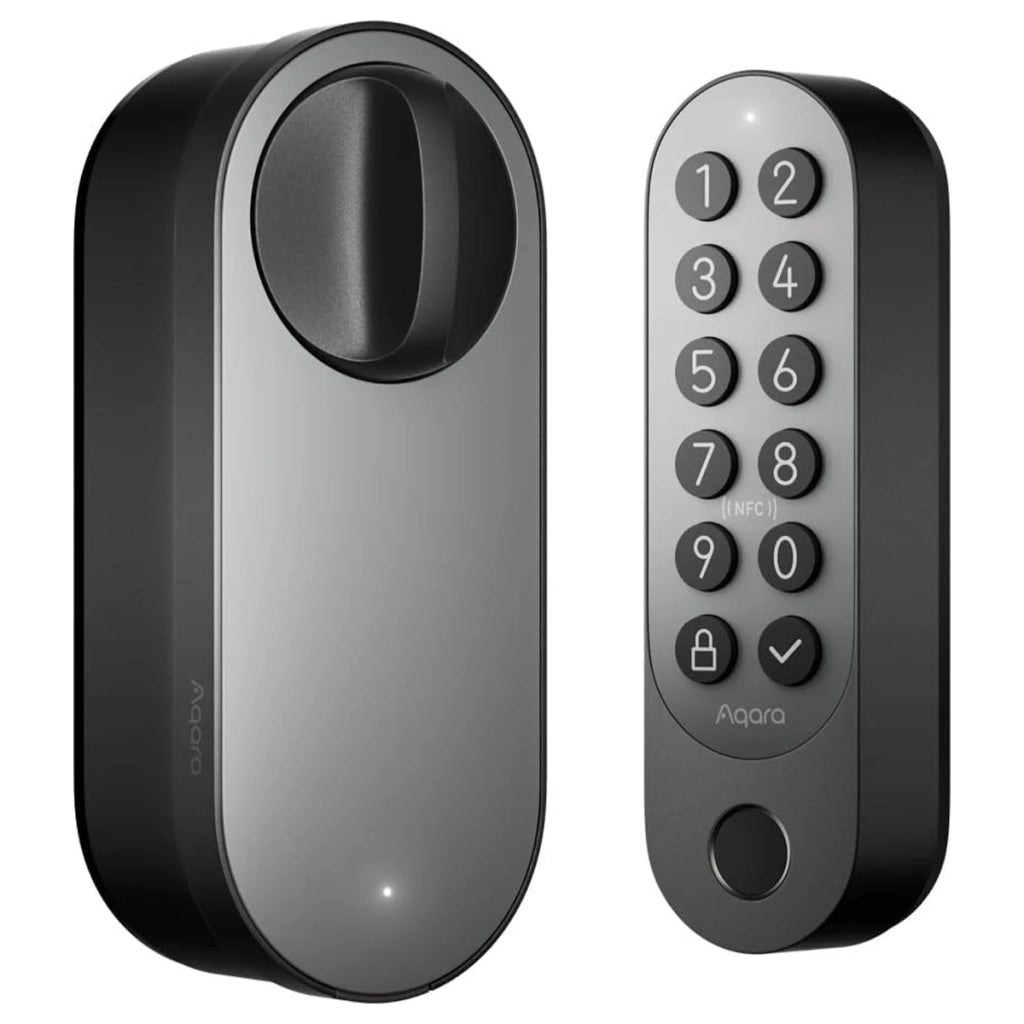 Serratura connessa compatibile con Matter e con sblocco tramite impronta digitale Nero Aqara