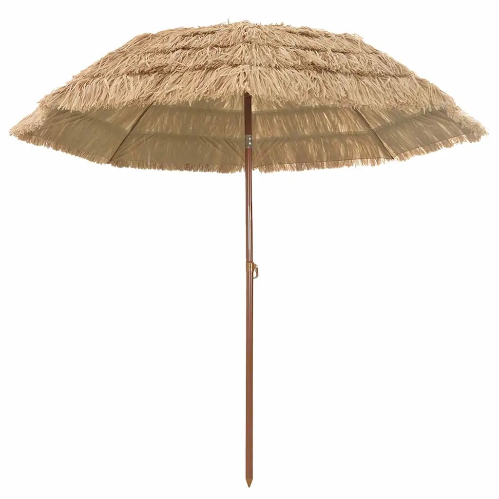 vidaXL Ombrellone da Spiaggia Marrone Ø 265 x 267 cm Acciaio