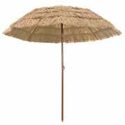 vidaXL Ombrellone da Spiaggia Marrone Ø 265 x 267 cm Acciaio