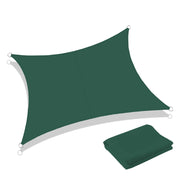 Tenda a Vela Ombreggiante Impermeabile con Anelli Rinforzati Copertura Sole per Giardino Terrazzo Balcone Patio Diverse Forme e Misure Verde - Rettangolare4x6 Metri