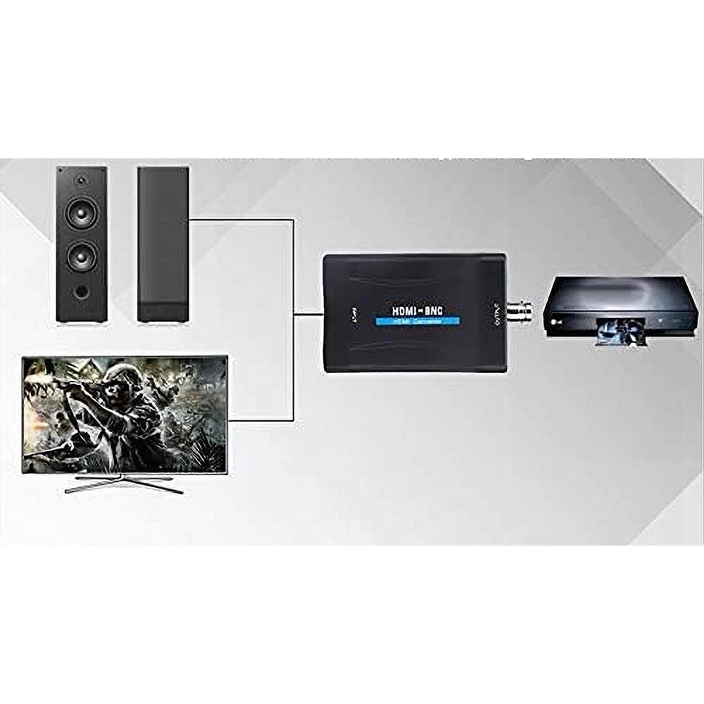 Trade Shop - Convertitore Video Da Hdmi A Bnc Adattatore Segnale Audio Pal/ntsc 480p Chdmi-bn -