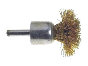 SPAZZOLA A FUNGO FILI ACCIAIO- - ø mm.30 codolo mm.6 per trapano PG 478.20 - 5 pezzi PG