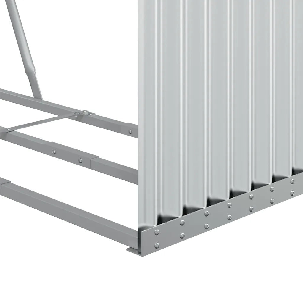 Portaceppi Argento 120x45x140 cm in Acciaio Zincato
