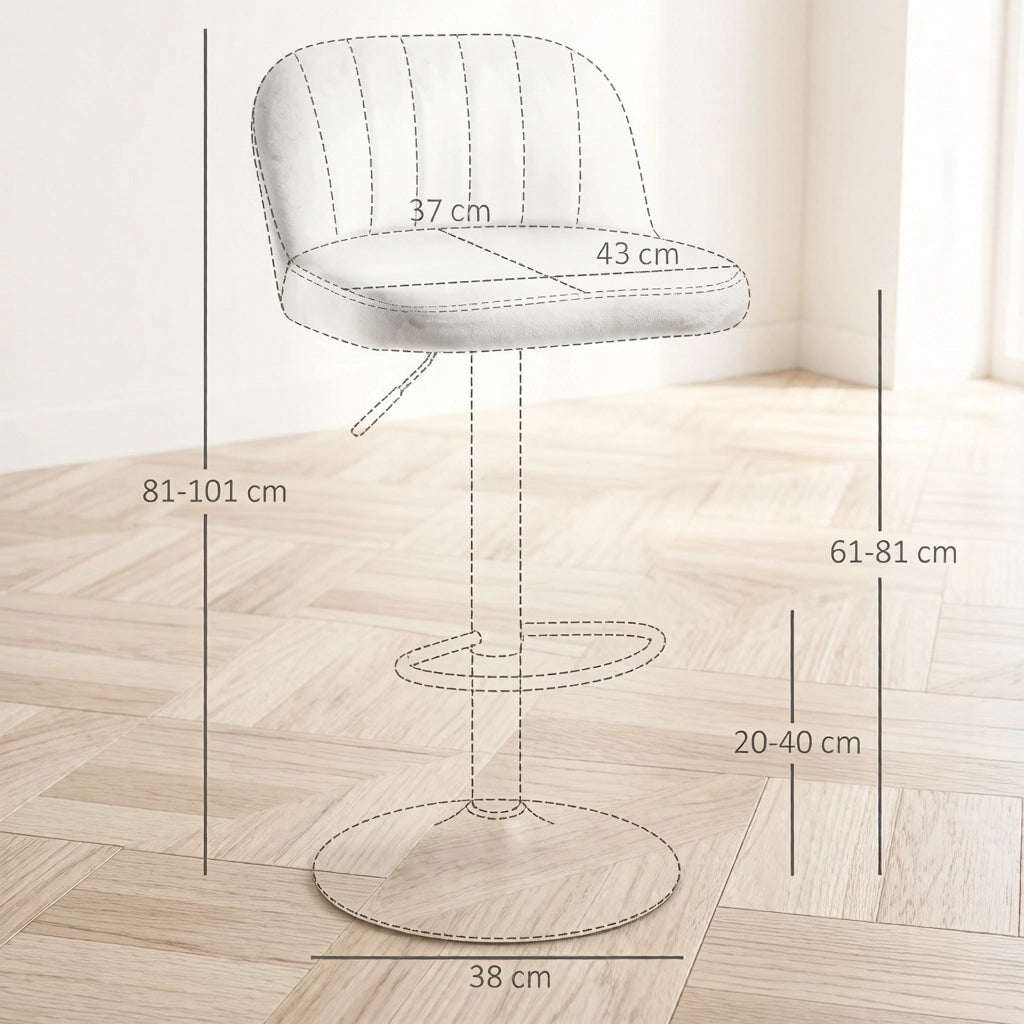 SGABELLI DA BAR Set da 2 pezzi regolabili in altezza con schienale, nero/grigio