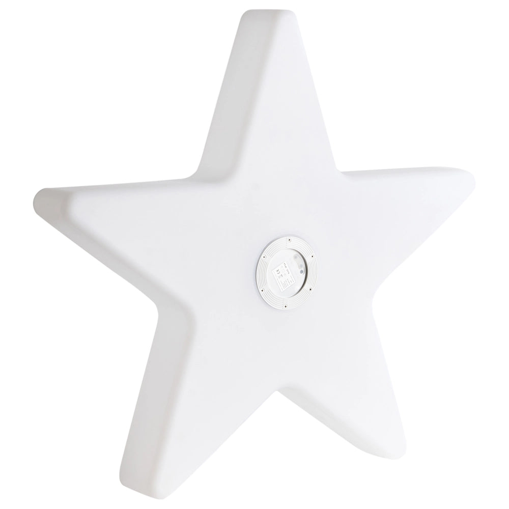 Lampada da terra decorativa a LED per esterni Design RGB Illuminazione Look moderno Materiale sintetico Forma a stella IP54 Bianco