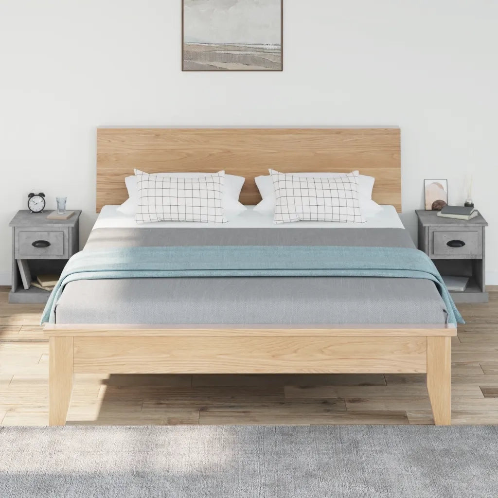 Comodini 2 pz Grigio Cemento 39x39x47,5 cm in Legno Multistratocod mxl 79031