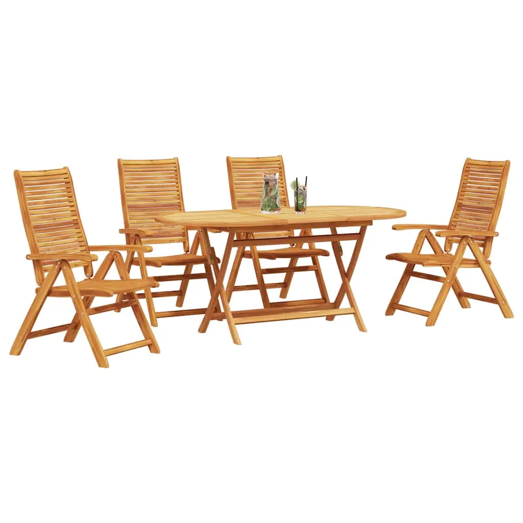 Set da Pranzo per Giardino 5 pcs Marrone
