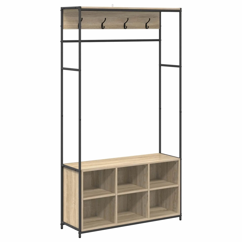 Appendiabiti con panca per scarpe Rovere Sonoma 8012033