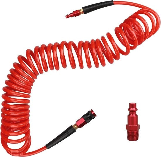 Laccato a poliuretano Ritorno Tubo di aria 1/4" x 25ft con Restringenti di curvatura e Connettore rapido