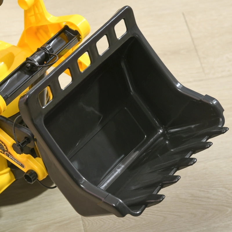 Escavatore cavalcabile con vano portaoggetti integrato, trattore cavalcabile per bambini, escavatore per bambini con clacson, scavatrice cavalcabile,