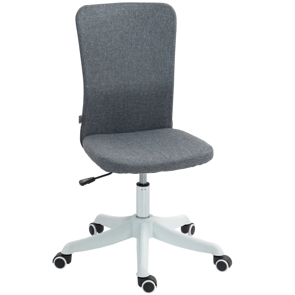 Sedia da Ufficio con Ruote e Schienale Regolabile ¨C Zephmum ¨C Grigio 53x43x85-93 cm