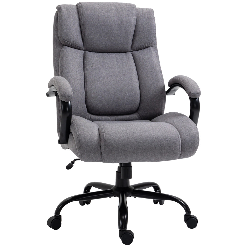 Sedia da ufficio ergonomica con schienale traspirante e altezza regolabile in schiuma grigio chiaro