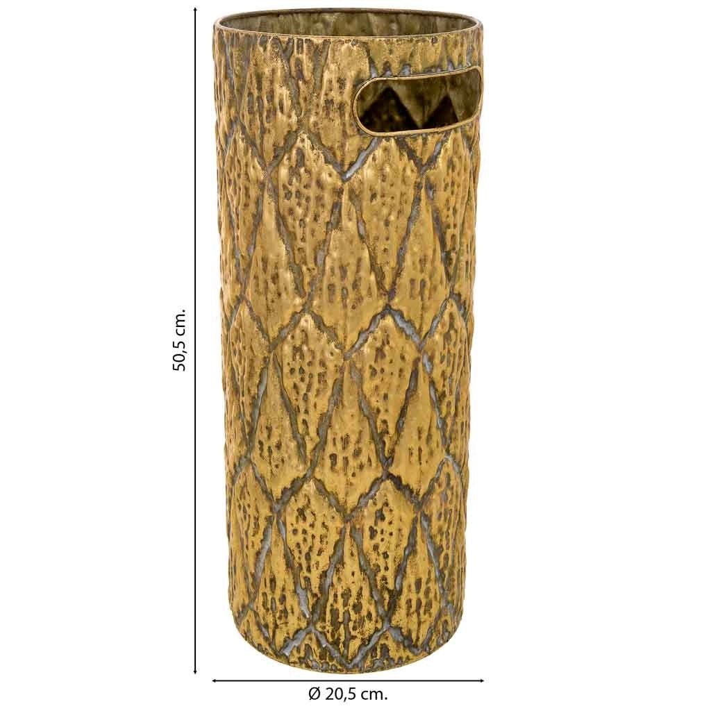 Portaombrelli metallo dorato 20.5x20.5x50.5h cm