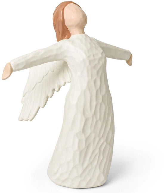 Rappresentazione artistica della libertà - dono di pensione, statuetta scolpita in cera raffigurante un angelo protettore, simbolo di speranza e accettazione, regalo per il diploma, nuovo lavoro, promozione, stimola l'espressione creativa