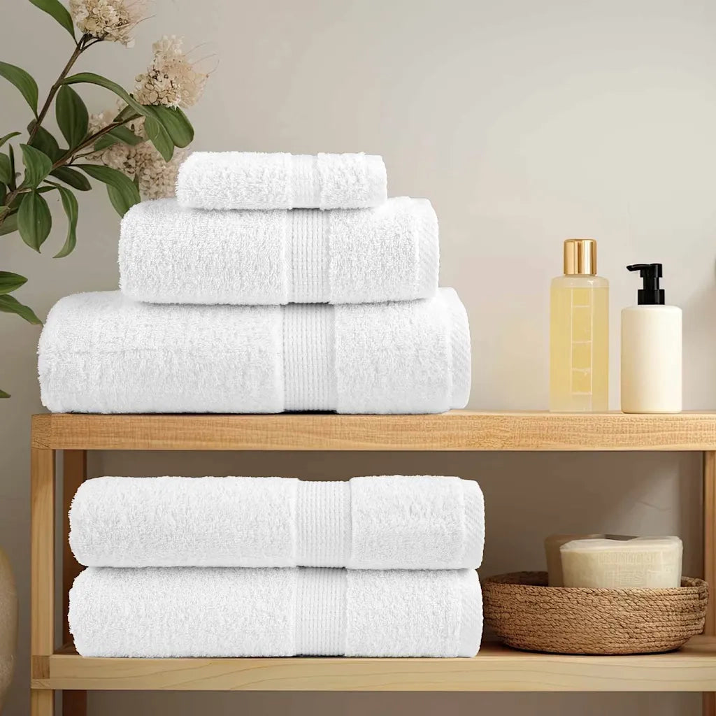 vidaXL Panni per il viso SOLUND 2 pcs Bianco Cotone