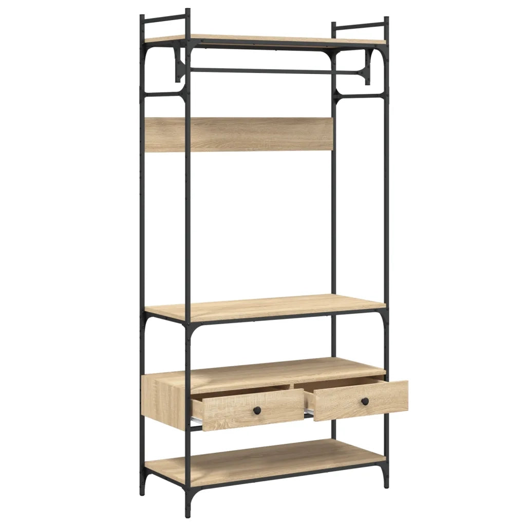 Armadio Cassetti Rovere Sonoma 89x39x184,5 cm Legno Multistrato 838954