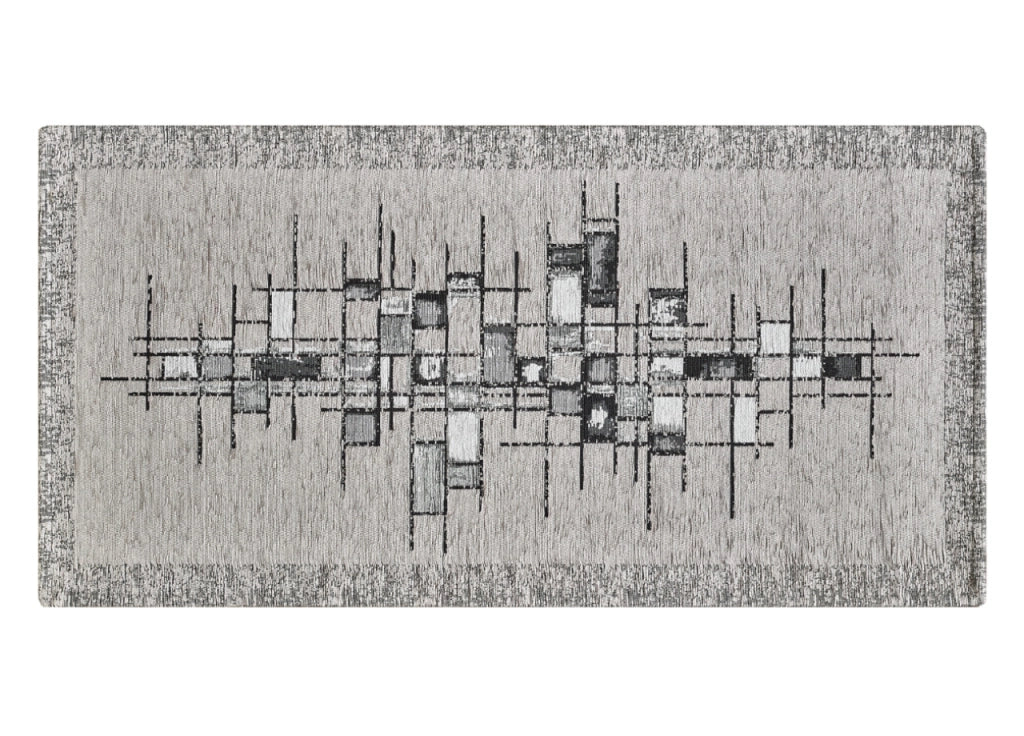 Tappeto Passatoia Cucina Corsia Retro Antiscivolo Disegno Pixel By Suardi - 55x80 - Grigio