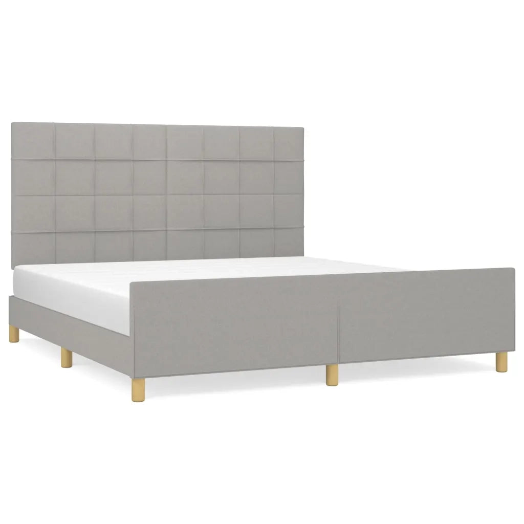 Giroletto senza Materasso Grigio Chiaro 180x200 cm Tessuto 3125073