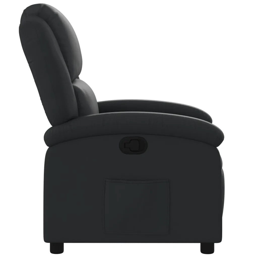 Divano Sedia-Poltrona reclinabile in Vera Pelle Nera 154800