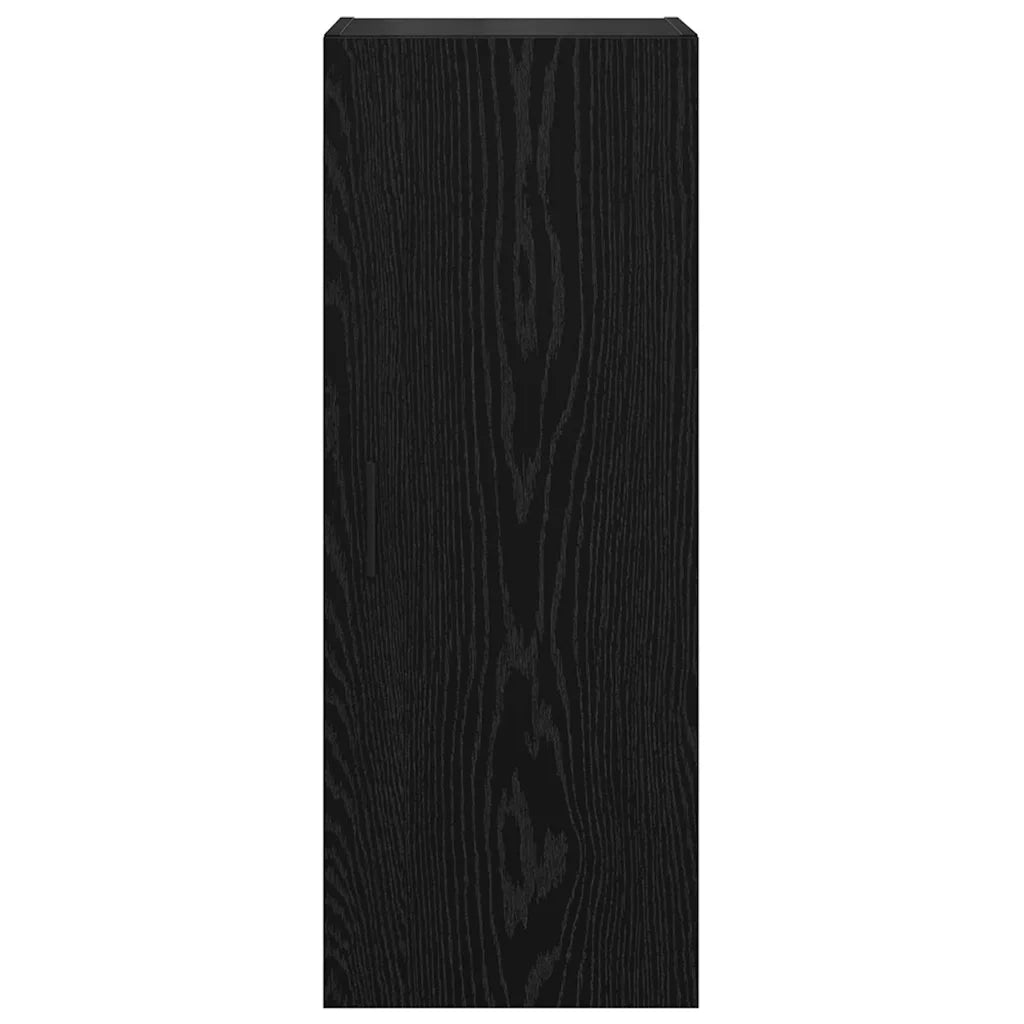 Pensile | Mobile a Parete Rovere Nero 34,5 x 34 x 90 cm Legno multistrato