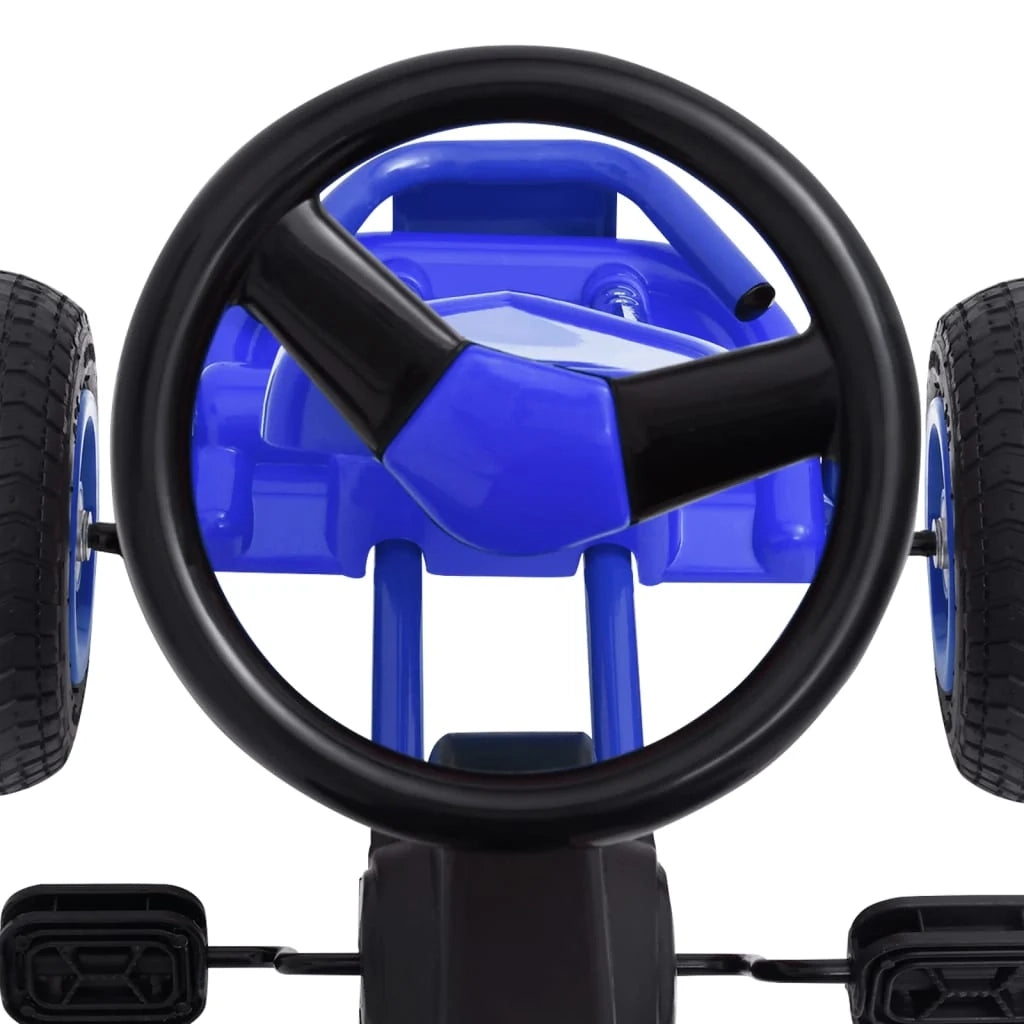 Go-kart a pedali con gomme blu 02_0005219