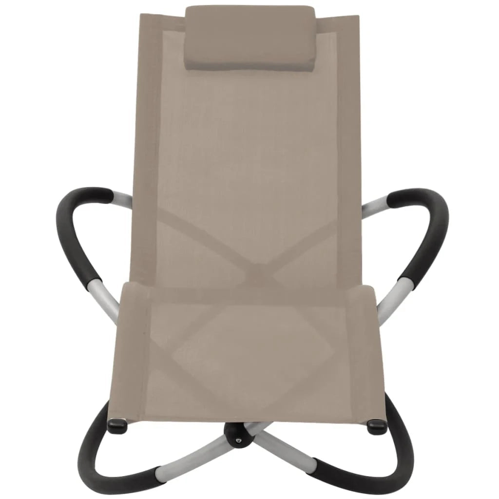 Lettino prendisole sedia a sdraio lettino prendisole letto da giardino mobili da giardino mobili da esterno geometrici acciaio color tortora 02_0012779