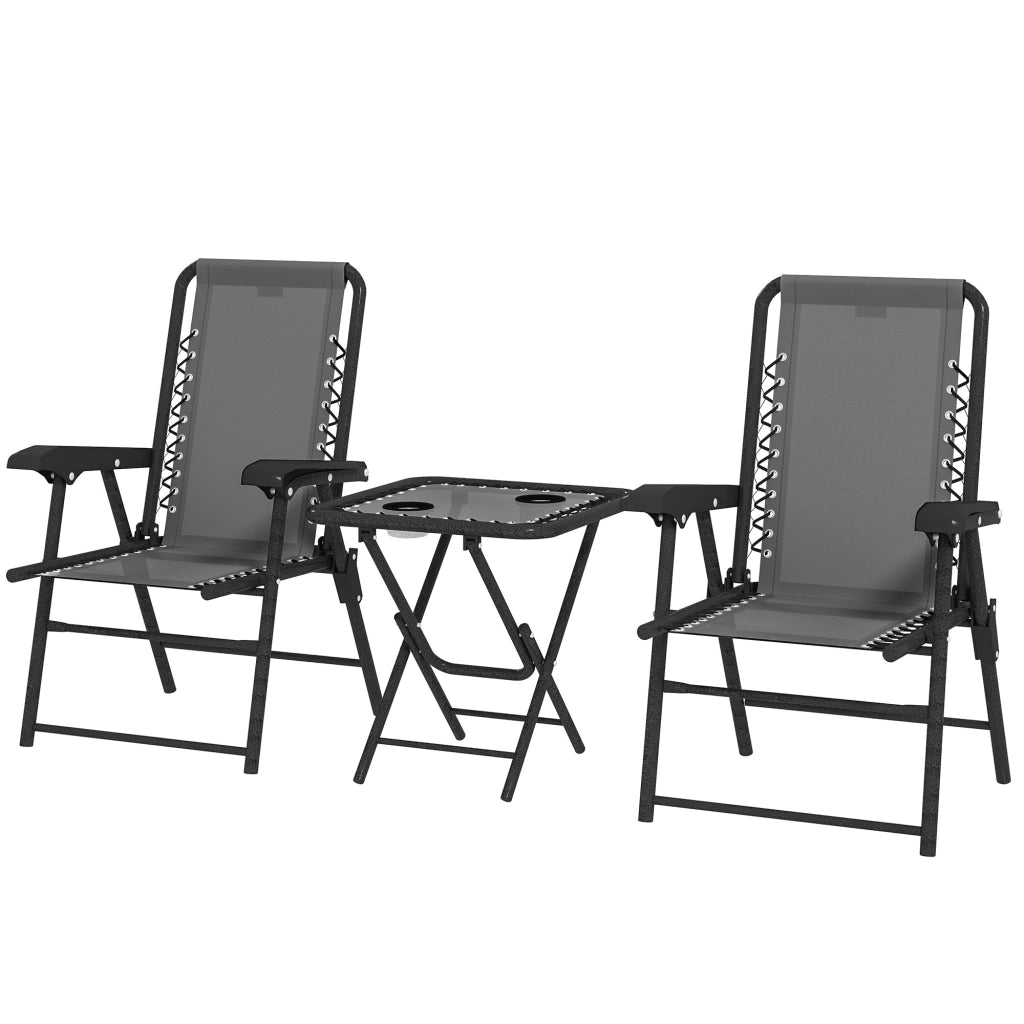 Set Bistrot 3 Pezzi in Acciaio ¨C zephmum ¨C Grigio Scuro