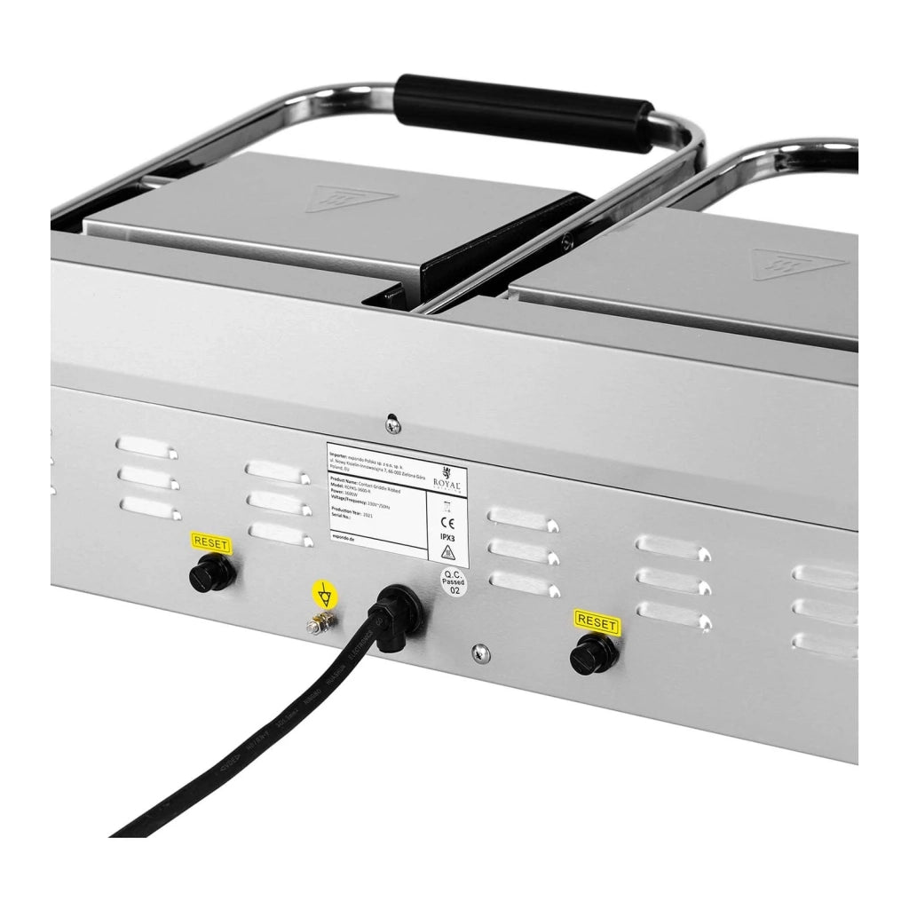 Macchina per panini doppia 3600 watt scanalata apparecchio di cottura professionale acciaio inox 14_0004004