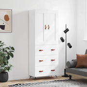 Credenza Bianca 69,5x34x180 cm in Legno Multistrato 3199721
