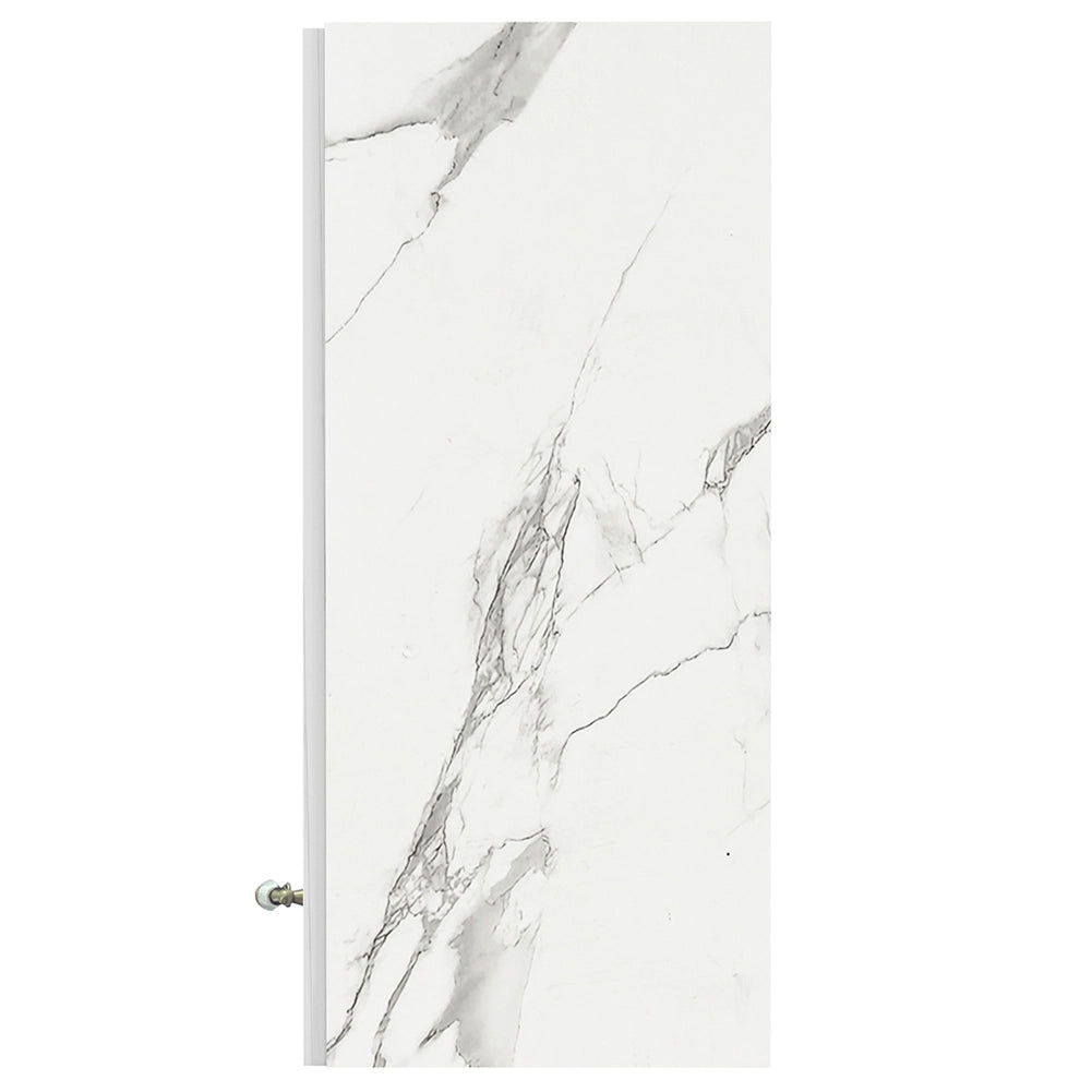 Pensile da Cucina Scolapiatti Sistema Raccogli Gocce Mobile Colore Bianco Marmo 80cm