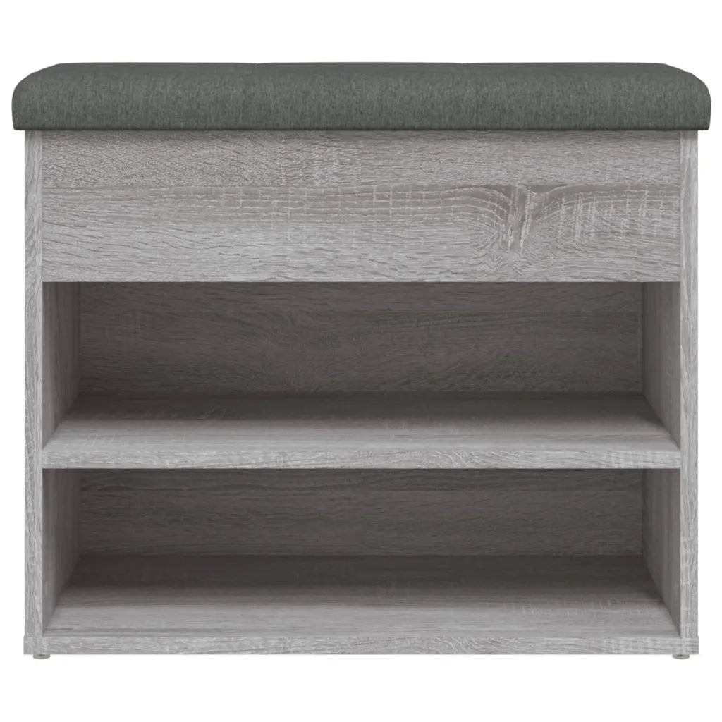 Panca Porta Scarpe Grigio Sonoma 62x32x50 cm Legno Multistrato 835101