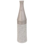 Vaso in ceramica argento 13,5x13,5x53h