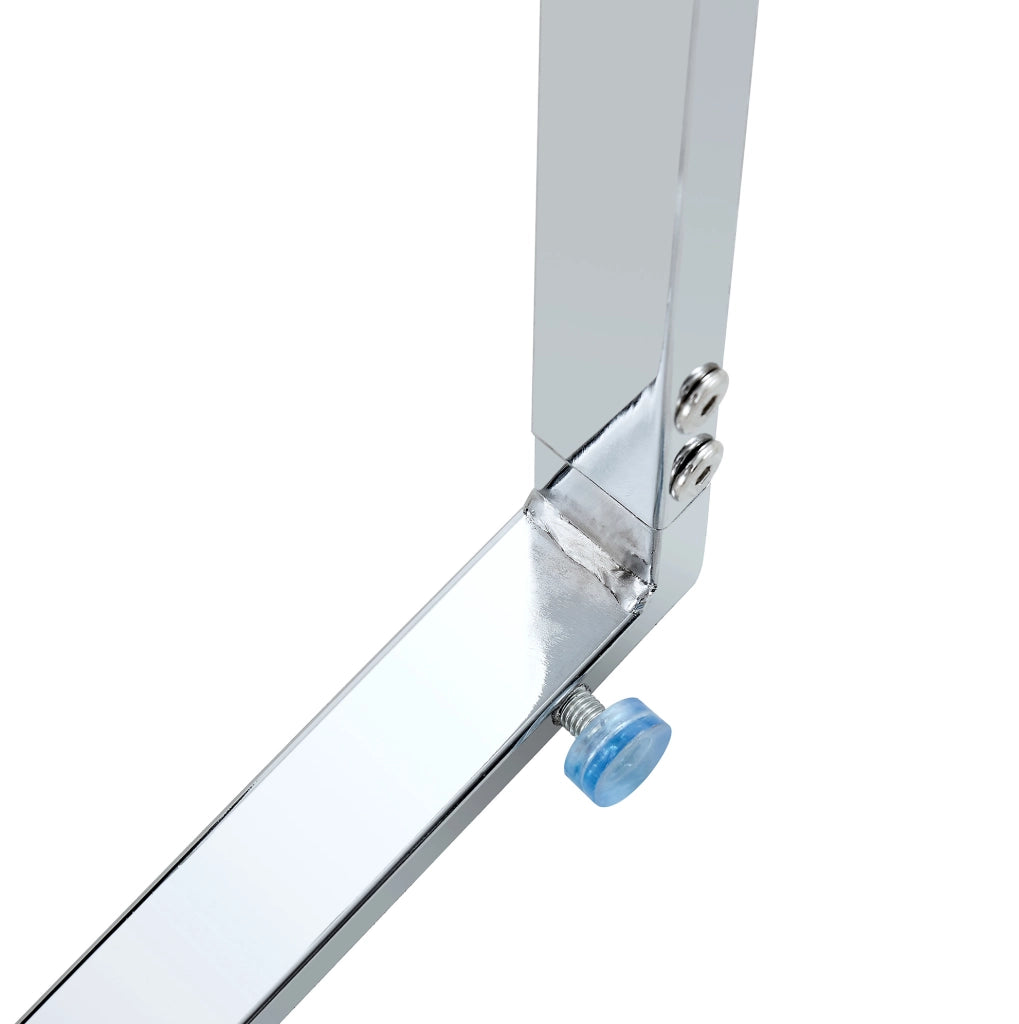 Sedia da pranzo moderna in PU bianco con struttura in metallo argento; schienale ergonomico