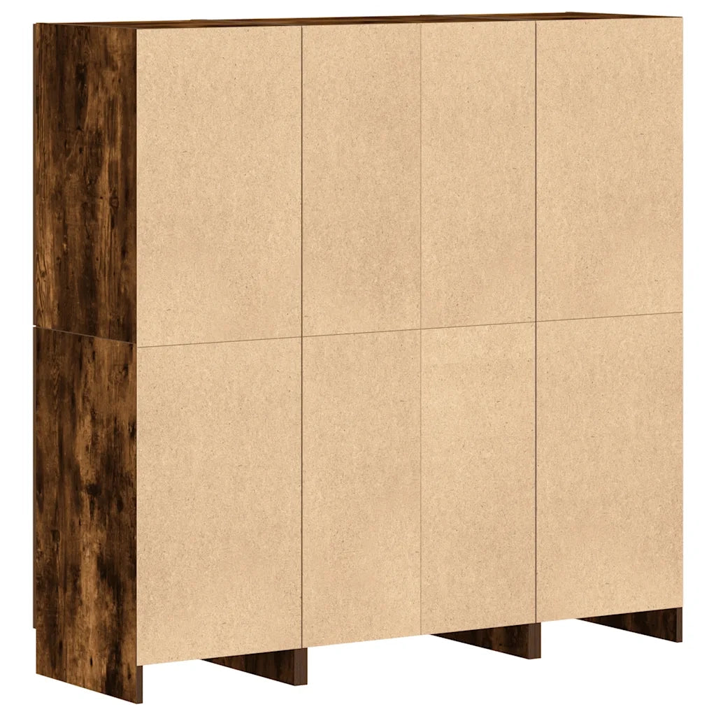 Set di Mobili da Cucina 3 pz Rovere Fumo in Truciolato 3324155