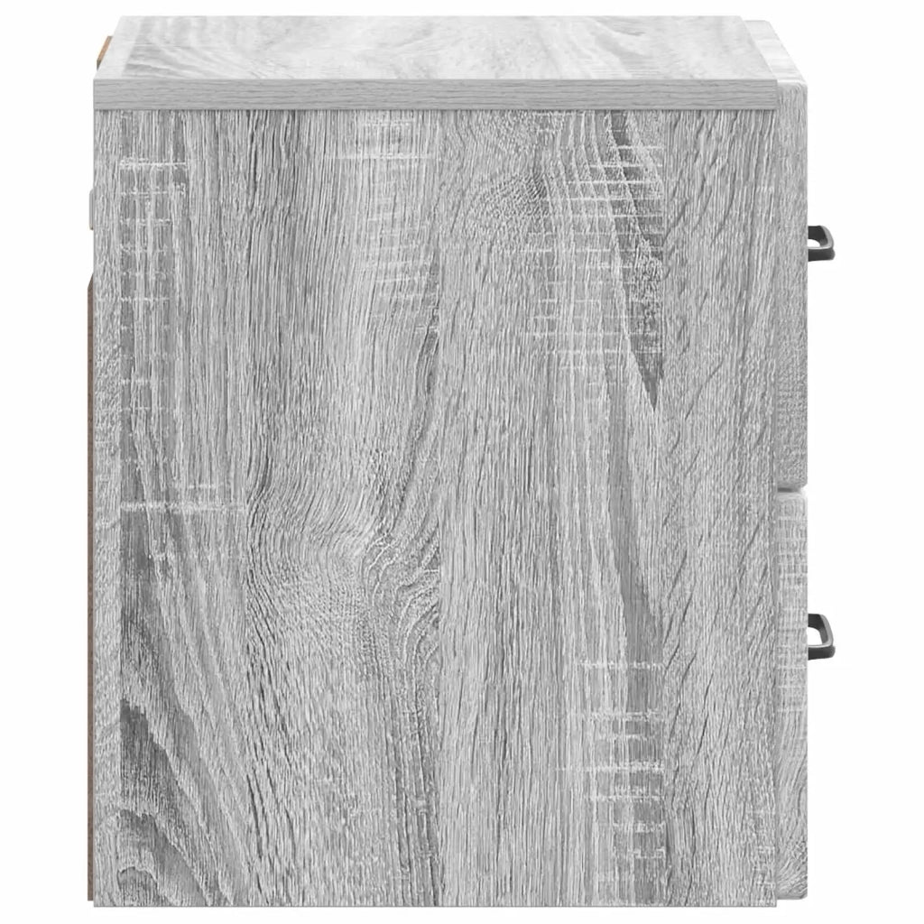 Mobiletto da notte a muro 2 pcs Grigio Sonoma 34,5 x 33 x 40 cm 898988