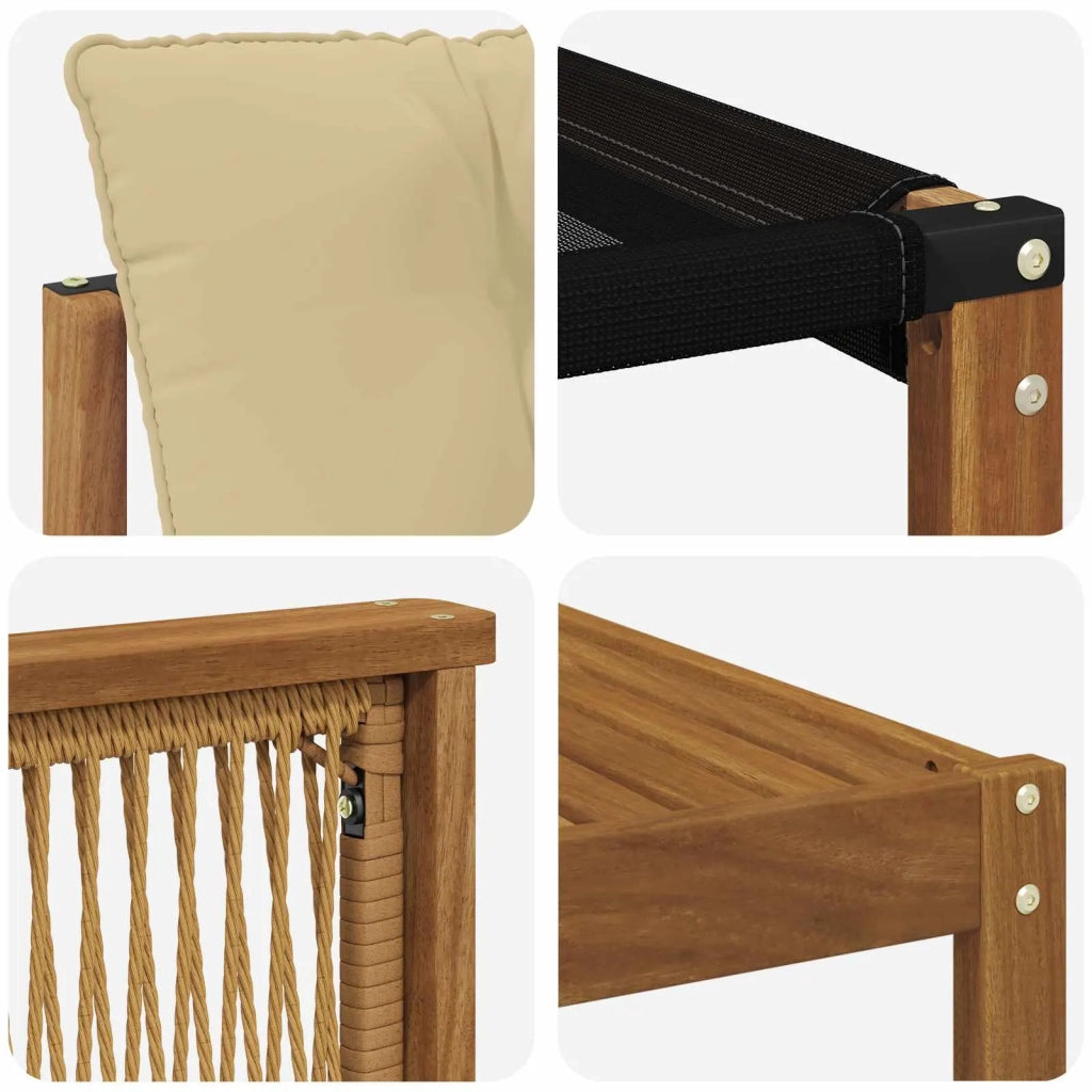 Set di divani da esterno 7 pz Naturale e Beige 3382085